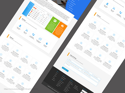 Landing page design for a Cloud based telephony solution branding design landing page product features saas landing page ui uxdesign webdesign