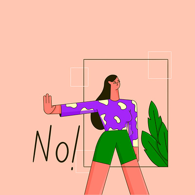 No means no! 2d art adobe illustrator behance character character design character illustration characterdesign flat design flat character flat illustration flatdesign freelance illustrator illustration illustrator procreate procreate art vector vector illustration