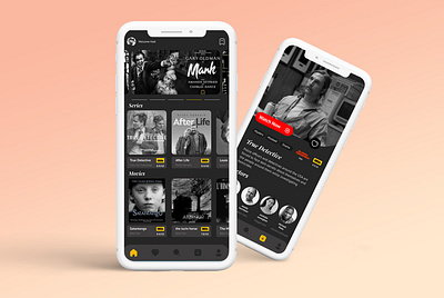 movie streaming ui design - mobile App adobe xd adobexd figma graphicdesign illustration mobile mobile app mobile app design mobile ui move streaming movie app movies ui ui design uidaily uidesign uiux