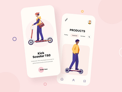 Electric Scooter Mobile App Design app card illustration interface minimal mobile mobile app mobile app design mobile apps mobile ui mobileapp mobileappdesign mobileapps project scooter typography ui uiux ux ux ui design