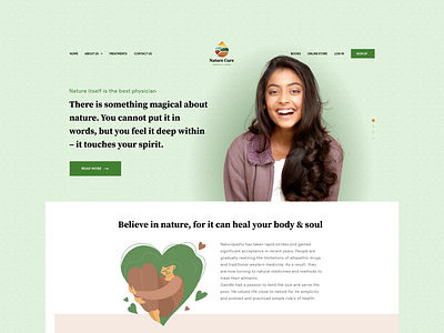 Nature Cure- Naturopathy healing website animation branding colors concept corona covid covid19 design health logo medical minimal ui web website