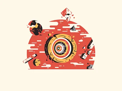 O stands for... 36days o 36daysoftype08 abstract affinity designer clouds cosmos illustration letter oblivion portal ruins shapes space surreal teleport thierry fousse vector