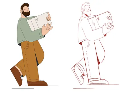 Parcel adobe illustrator character character design flat flat illustration illustraion illustration new vector vector illustration