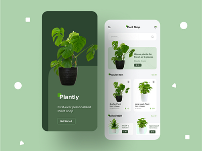 Plant shop Mobile App Ui green house plant indian design studio indianpix minimal app mobile app design online plant plant app plant illustration plant shop plantly plants plants app plants e commerce sanket sanket pal top indian design studio