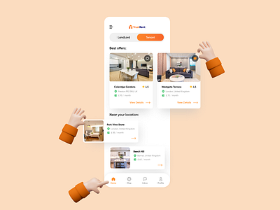 Home Rental App UI Design app app ui concept creative design design services dribbble home repair homes house interface minimal mobile ui rent rental app reviews tenants ui userinterface ux