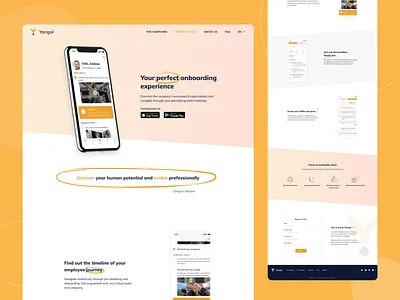 Yangol Landing Page branding experience design landing landingpage product design responsive design saas app ui uiux ux web webdesign