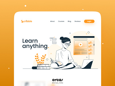 💻E-learning Site | UI Design application branding agency design illustration orcas india scribble ui ui ux uidesign uiux uxdesign