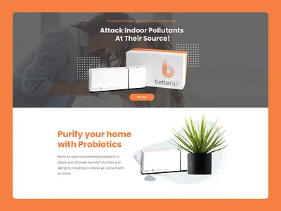 Betterairus Landing ecommerce layout ui ux web