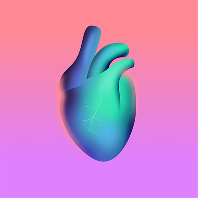 Neon Heart affinitydesigner cyberpunk digitalart futur futuristic glow neon retrofuturism retrowave vector