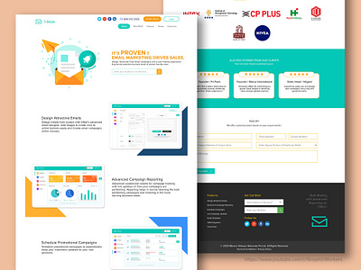 Landing Page design for Bulk Mailing Solution branding landing page design ui design uiux uxdesign webdesign website design