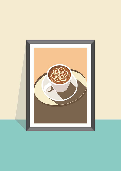 It's coffee time design flatdesign flatposter illustration vector