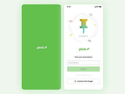 Another Login Screen Experiment - Pinit minimal ui ui design ux