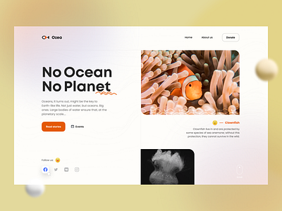 Ocean Landing Page design landing landingpage layout layoutdesign ui uidesign webdesign webdesigner website