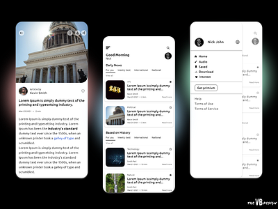 News Application adobe xd bank app branding design figma news app trandy 2021 ui uiux ux