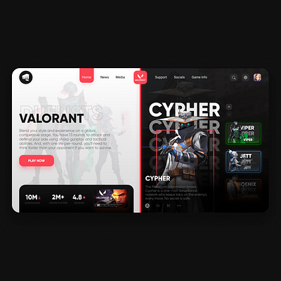 UI Design For Valorant Game appdesign dailyui design designinspiration illustration ui uidesign uidesigner ux design uxdesign uxdesigner uxdesigns uxui webdesign