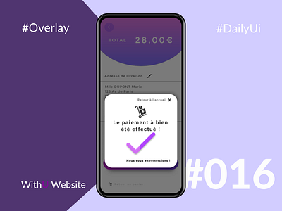 DailyUi 016 Overlay 016 dailyui dailyui 016 dailyuichallenge designer figma mobile app mobile design mobile ui monday overlay ui ux uidesign web webdesign