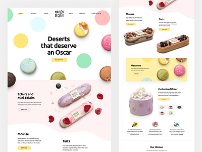 MaisonDeEclair Website Landing design ecommerce flat landing minimal store ui web webdesign website website design