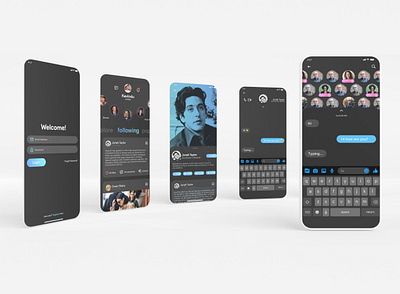 Interact - Social Media App app class design mobile mobile app ui ux
