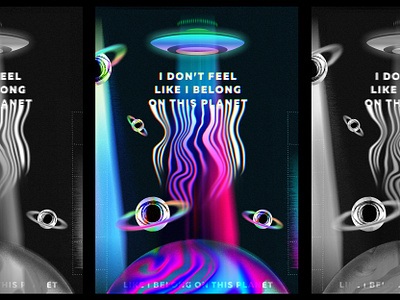 Concept dark poster acid acid graphics art collage concept art conceptual creative design dark illustration illustration art liquid neon poster poster art poster design purple quote rainbow typography ufo