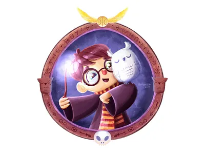 Harry Potter fan art art character design children illustration design fanart harry potter harrypotter illustration illustrator kid art kid illustration procreate raster illustration