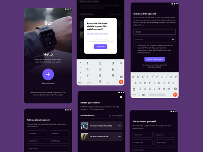 Fitr - Fitness Companion App Experiment design fitness app minimal ui ui design ux