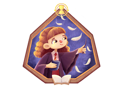 Hermione Granger fnart children illustration fanart harry potter harrypotter illustration illustrator kid art kid illustration photoshop procreate raster illustration