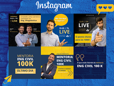 Henrique Bosco Engenharia brand identity branding design instagram instagram banner instagram post instagram template social media design socialmedia socialmediapost