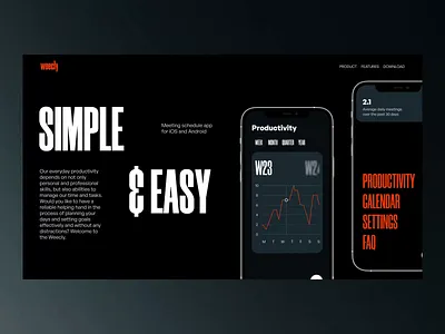 Meeting Schedule App Landing Page Interactions app landing page design design studio graphic design interaction design interface landing page landing page design meeting mobile mobile app mobile ui motion graphic schedule ui ux web web design web marketing website