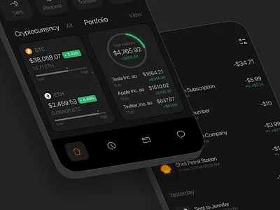 Concept Banking App app bank app concept design finance fintech minimal money ui ux