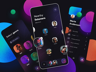 Music player iOS app 🎸🎺🎹 app application design icons ios mobile music music app music player player profile ui ux