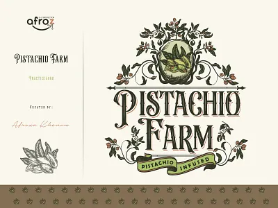 Pistachio Farm logo adobe illustrator art artwork beautiful logo branding design farm illustration logo logo design logodesign logos logotype pistachios pistasio sketch vector vector art vintage logo