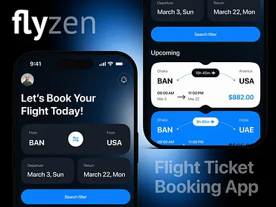 ✈️ Flyzen – Flight Booking App UI ✈️ appdesign behance dailyui design designinspiration dribbble figma graphic design graphicdesigner illustration logodesigner ui uidesign uitrends uiux userexperience userinterface ux uxdesign webdesigner