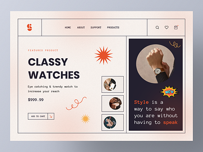 Retro Web Header Exploration 🔥🔥 best design best designer creative design creative design design dribbble best shot minimal clean new trend mobile app design mobile ui modern design popular design popular shot popular trending graphics retro trending design ui watch webdesign website design