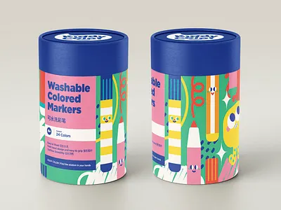 Packaging Kiddy Color - Markers branding character design character illustration kids design kids illustration kids packaging logo packaging design