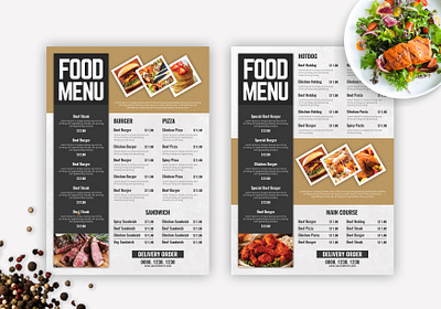 Restaurant Menu Template cafe menu design fastfood food menu design food menu template menu card menu template restaurant menu design template