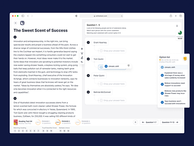Online Test - Matching free test matching online test product ui ux web