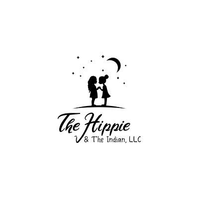 The Hippie The Indian LLC design flat illustration logo minimal vector