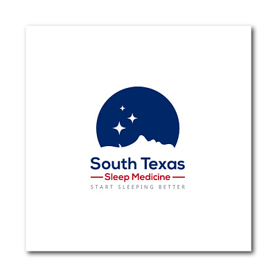 South Texas Sleep Medicine design flat illustration logo minimal vector