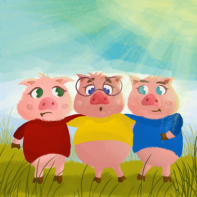 Childrens illustration three little pigs childrens childrens art childrens book illustration childrens illustration illustration