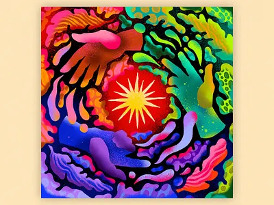 Reaching for exciting tales in the void apple pencil art cover art digital illustration hands illustration interview ipad ipad pro patterns podcast podcast art podcasts procreate procreate art procreateapp reaching talkshow textures