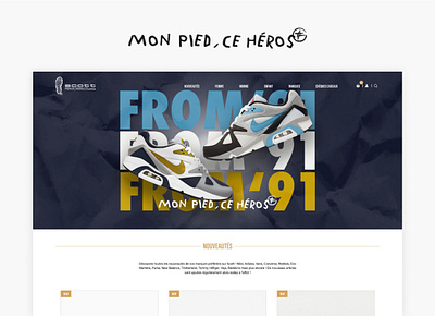 Mon Pied Ce Héros design prestashop shoes store ui ux webdesign website