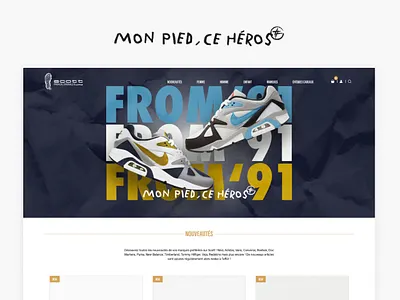 Mon Pied Ce Héros design prestashop shoes store ui ux webdesign website