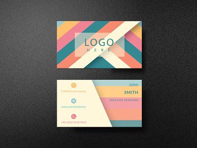 Multicolor Business Card brandidentity business businesscard card elegantbusinesscard graphicdesign illustrator minimal modern multicolorbusinesscard print professionalbusinesscard slickbusinesscard visitingcard