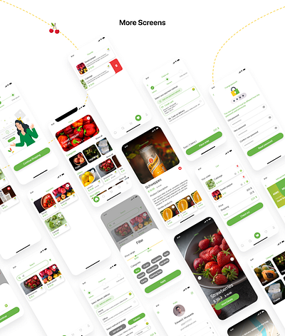 More screens design grocery grocery app prototype shop shopping showcase typography ui design ux design