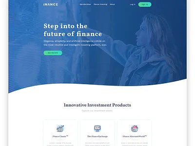 Fintech Crypto Investing and Trading UI/UX Landing Page ai artificial intelligence blockchain crypto defi finance fintech futuristic investment landing page nft startup technology trading ui ui design ux design wallet web design website