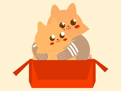 Cute Gifts art branding childrens illustration cute animals cute illustration design flat illustration kawaii art mascot character mascot design vector