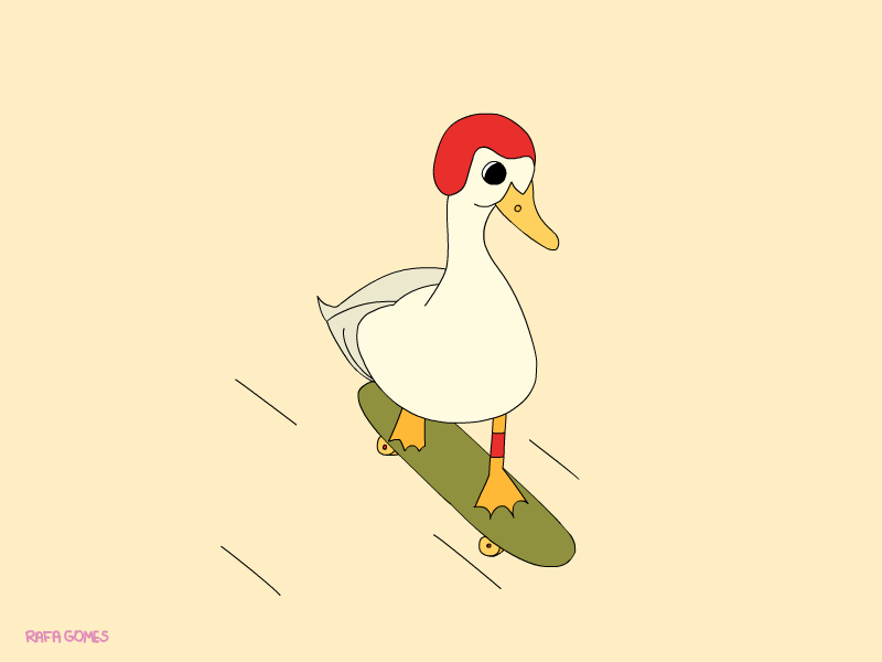 Duck Sk8 2d animation 2danimation animation cel animation duck animation duck skate frame by frame frame by frame animation framebyframe skate skate animation