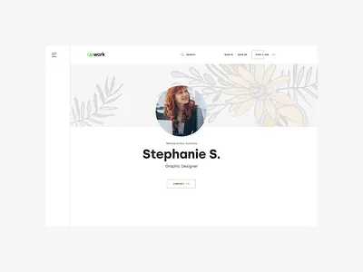 Upwork — new design. Profile page animation branding design minimal photoshop typography ui ux web website