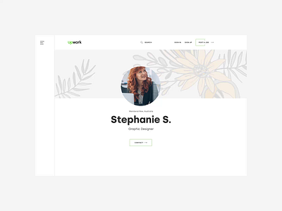 Upwork — new design. Profile page animation branding design minimal photoshop typography ui ux web website