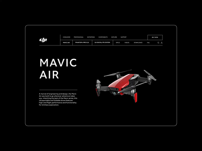 DJI Mavic — Promo Pages. Main animation app design minimal photoshop typography ui ux web website